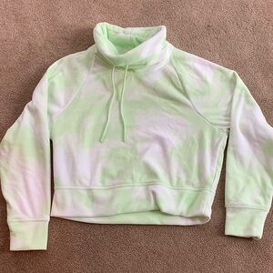 Old Navy Green and White Cowl Neck Sweater